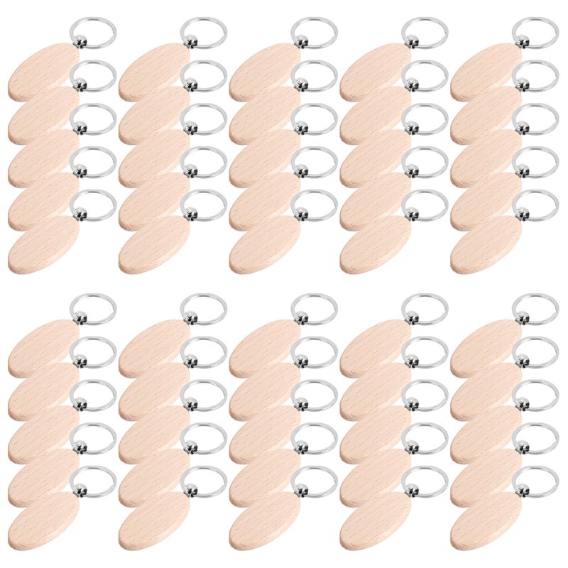 AT05-1Set Wooden Keychain Oval - đánh giá và giá Wood Ring Blank