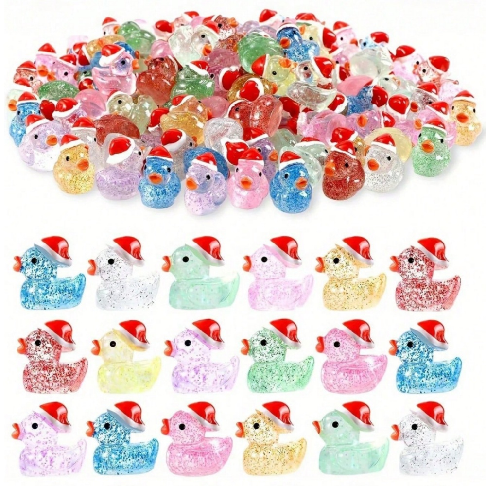 50Pcs Christmas Duck Gift Set  - đánh giá và giá Resin Glitter Pack