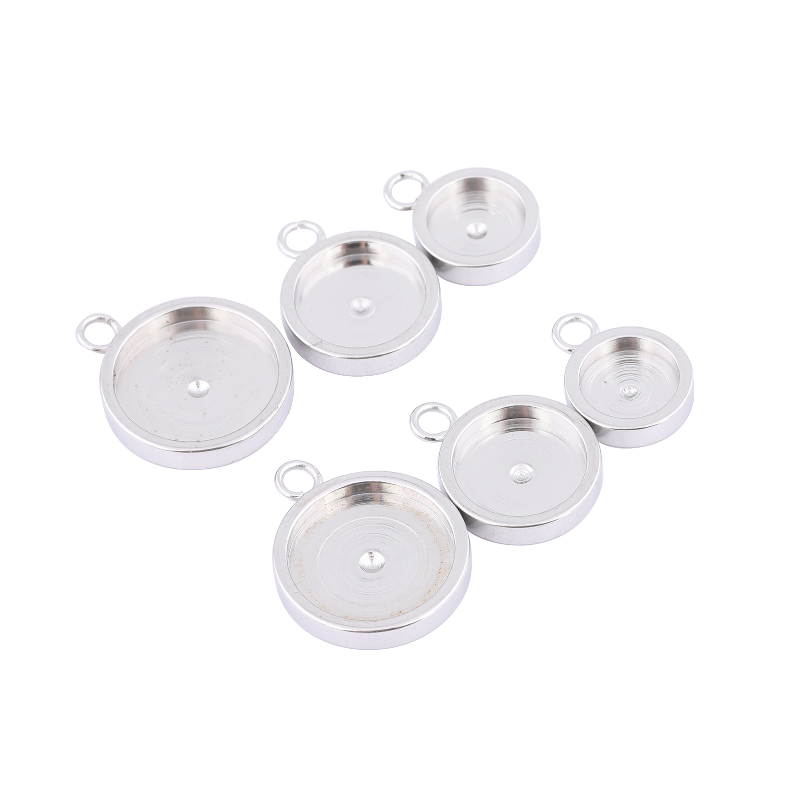 20pcs Stainless Steel 6mm 8mm  - đánh giá và giá Bezels Set Pendant