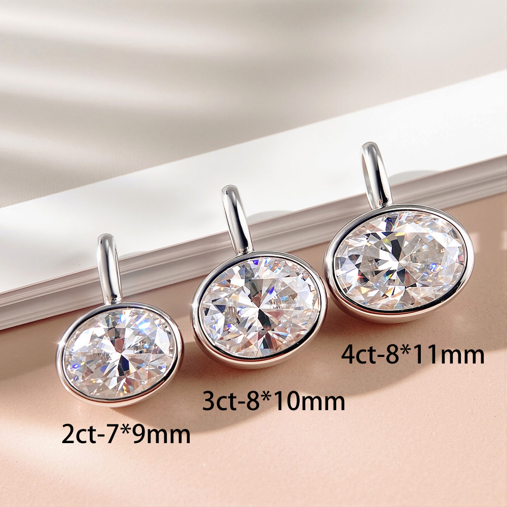 OEVAS 2-4CT East West Oval Cut - đánh giá và giá Bezels Set Pendant